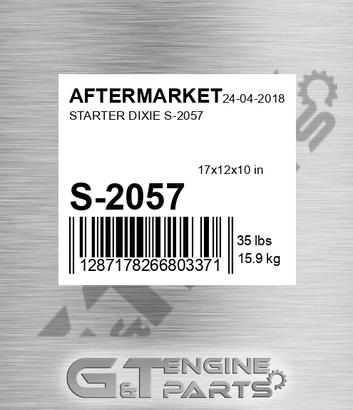 S-2057 Starter Dixie S-2057 for AFTERMARKET