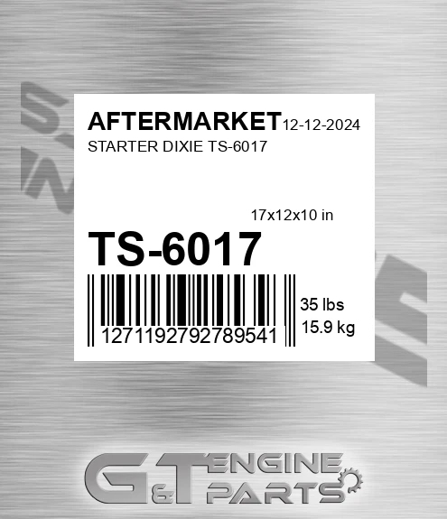 TS-6017 Starter Dixie Ts-6017 for AFTERMARKET