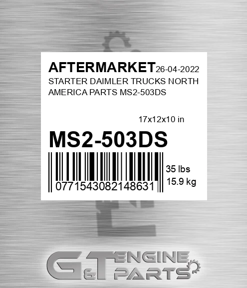 MS2-503DS Starter Daimler Trucks North America Parts Ms2-503ds