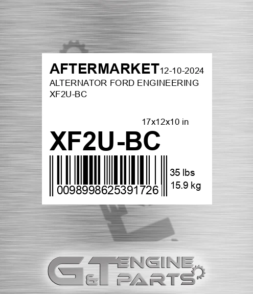 XF2U-BC Alternator Ford Engineering Xf2u-bc for AFTERMARKET