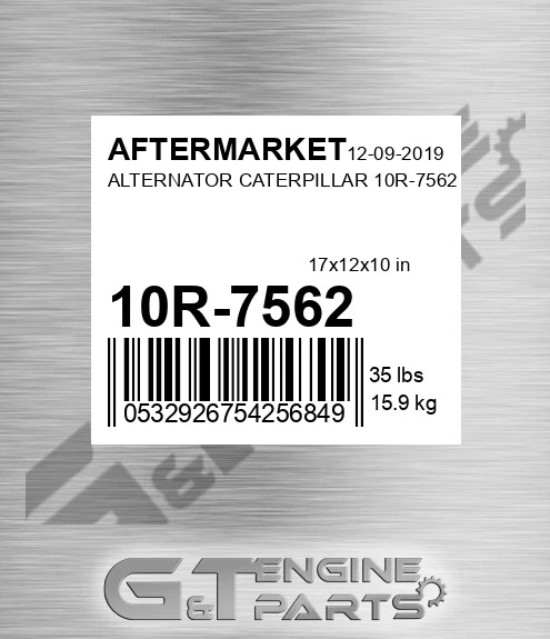 10R-7562 Alternator Caterpillar 10r-7562 for AFTERMARKET