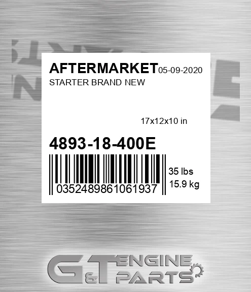 489318400E Starter Brand New for AFTERMARKET