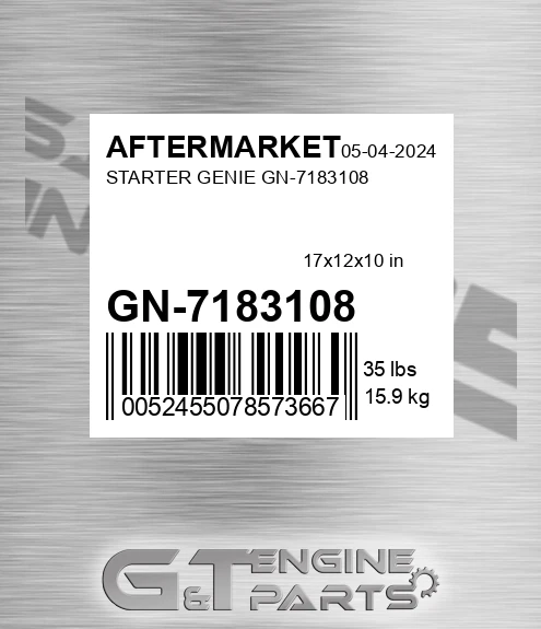GN-7183108 Starter Genie Gn-7183108 for AFTERMARKET