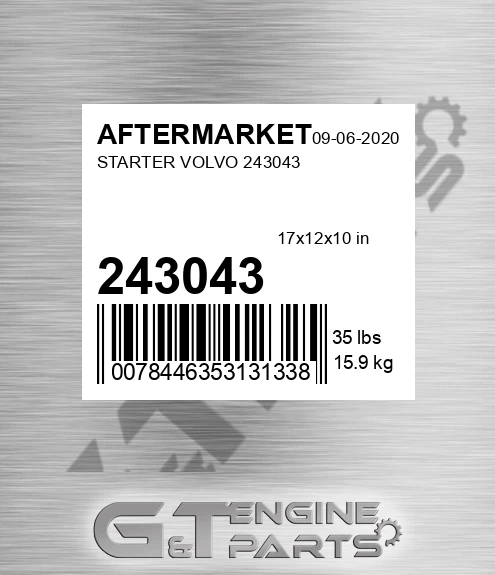 243043 Starter Volvo for AFTERMARKET