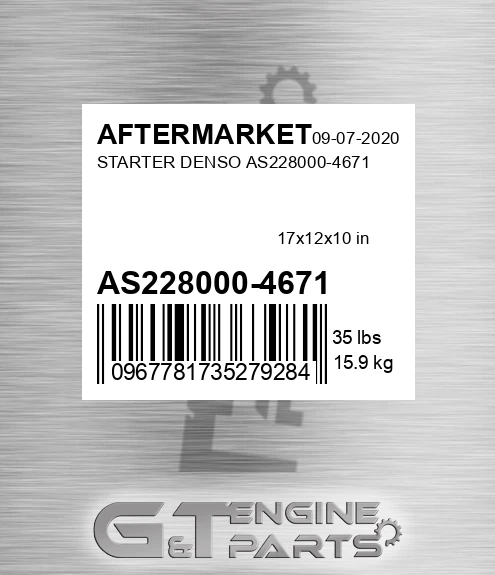 AS228000-4671 Starter Denso As228000-4671