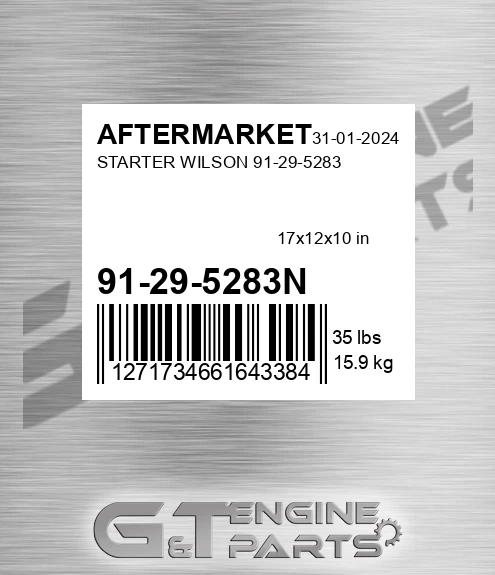 91-29-5283N Starter Wilson 91-29-5283 for AFTERMARKET