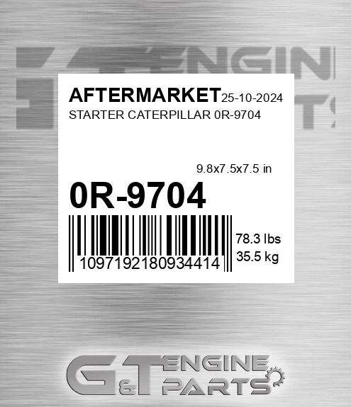 0R-9704 Starter Caterpillar 0r-9704