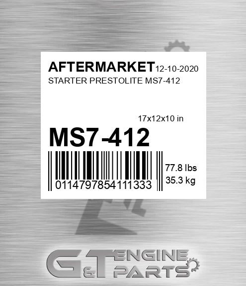 MS7-412 Starter Prestolite Ms7-412