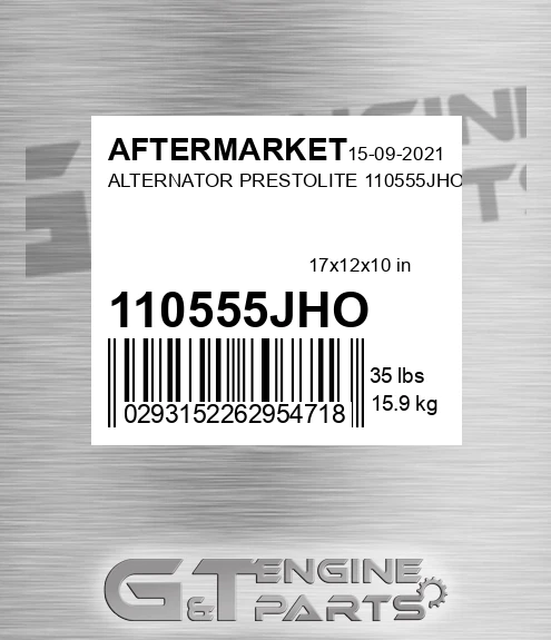 110555JHO Alternator Prestolite 110555jho