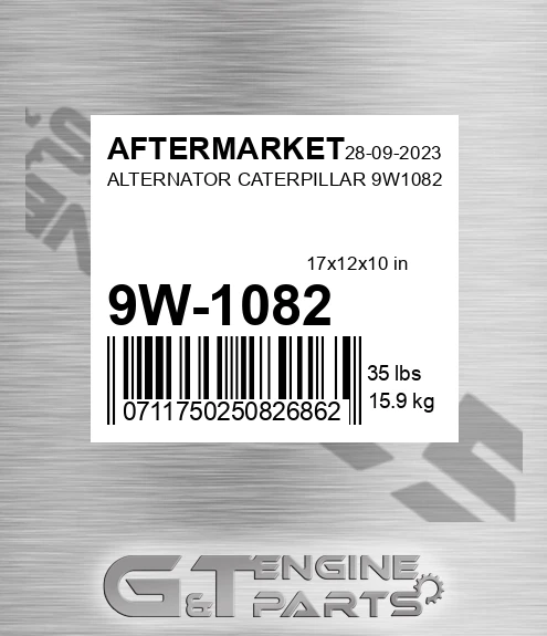 9W-1082 Alternator Caterpillar for AFTERMARKET