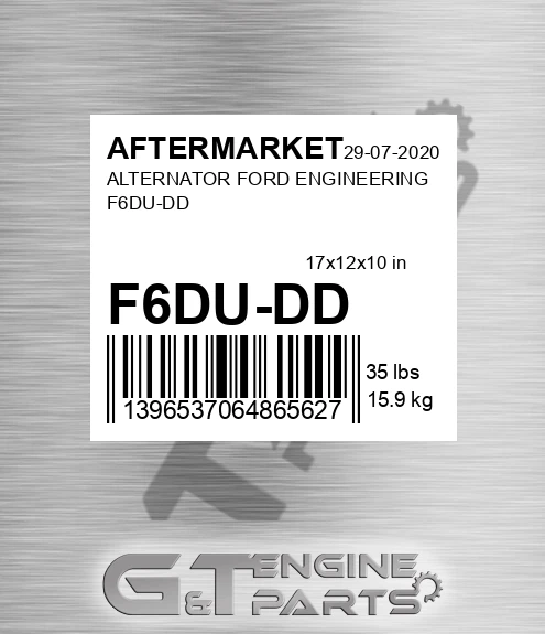 F6DU-DD Alternator Ford Engineering F6du-dd for AFTERMARKET