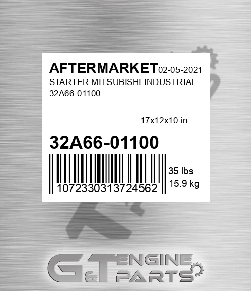 32A66-01100 Starter Mitsubishi Industrial 32a66-01100 for AFTERMARKET