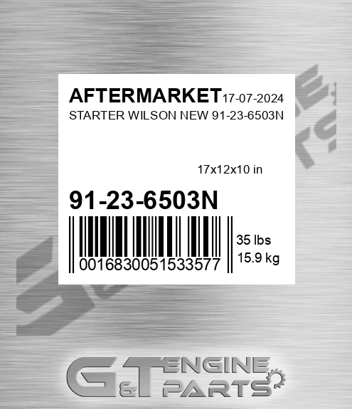 91-23-6503N Starter Wilson New 91-23-6503n for AFTERMARKET