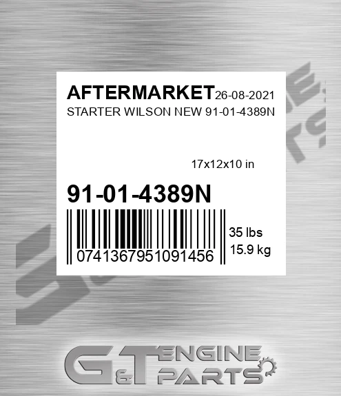 91-01-4389N Starter Wilson New 91-01-4389n for AFTERMARKET