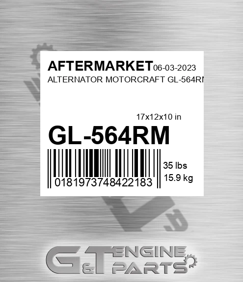 GL-564RM Alternator Motorcraft Gl-564rm for AFTERMARKET