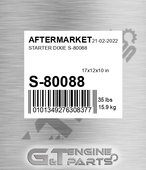 S-80088 Starter Dixie S-80088 for AFTERMARKET