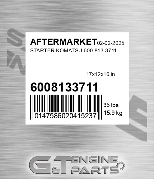 6008133711 Starter Komatsu for AFTERMARKET