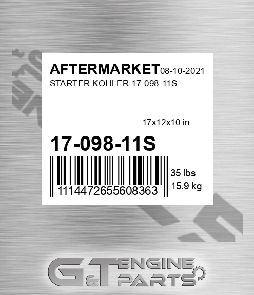 17-098-11S Starter Kohler 17-098-11s for AFTERMARKET
