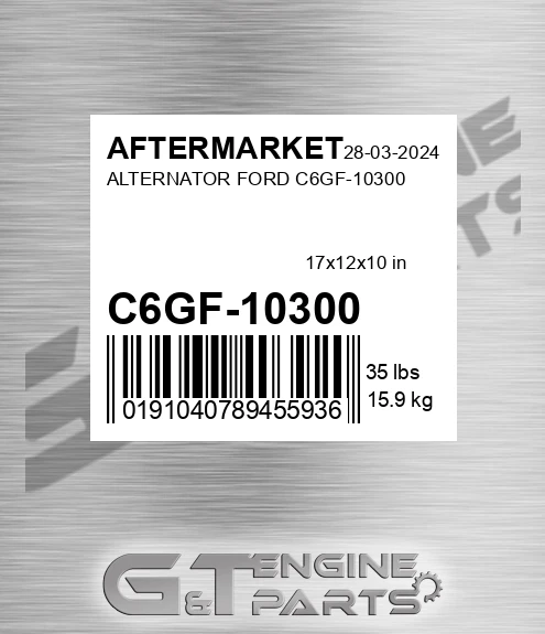C6GF-10300 Alternator Ford C6gf-10300 for AFTERMARKET