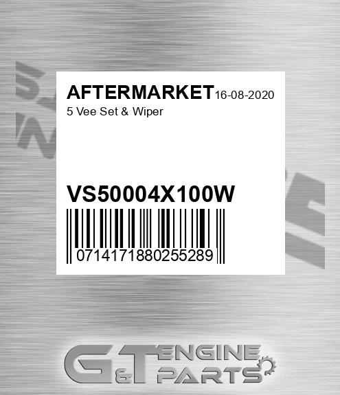 VS50004X100W 5 Vee Set & Wiper