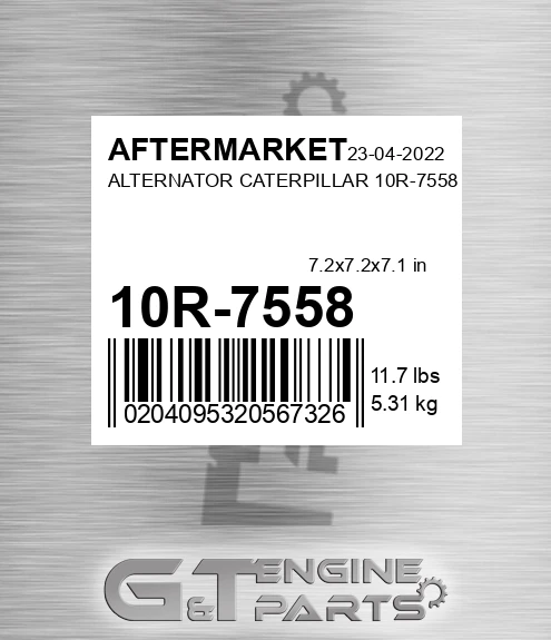 10R-7558 Alternator Caterpillar 10r-7558 for AFTERMARKET