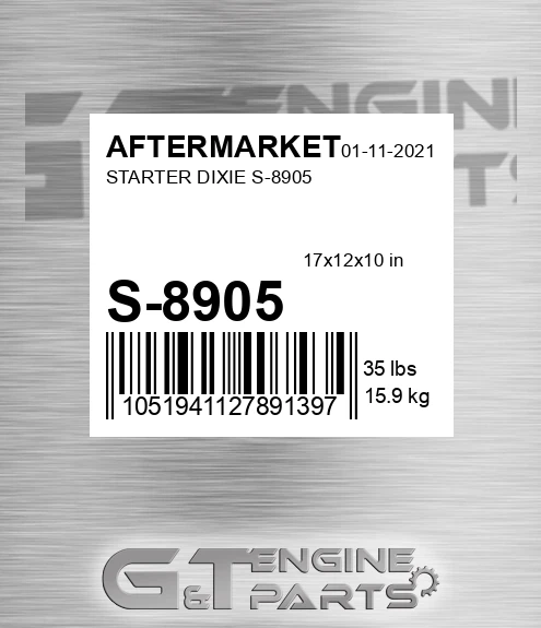 S-8905 Starter Dixie S-8905