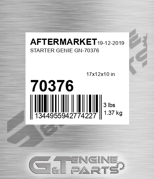 70376 Starter Genie Gn- for AFTERMARKET
