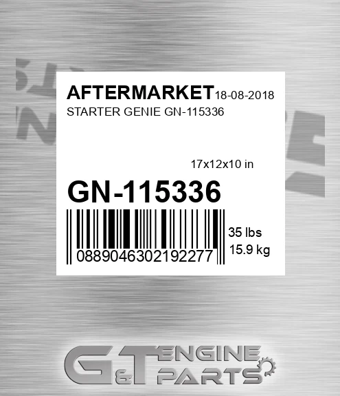 GN-115336 Starter Genie Gn-115336 for AFTERMARKET