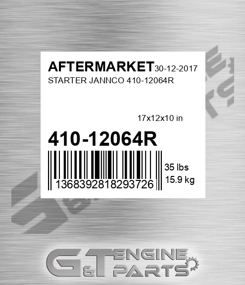 410-12064R Starter Jannco 410-12064r for AFTERMARKET