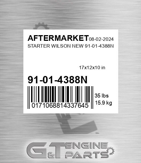 91-01-4388N Starter Wilson New 91-01-4388n for AFTERMARKET