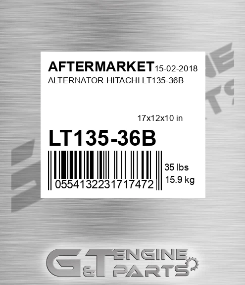 LT135-36B Alternator Hitachi Lt135-36b for AFTERMARKET