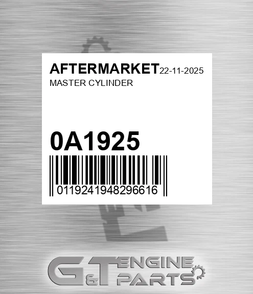 0A1925 Master Cylinder