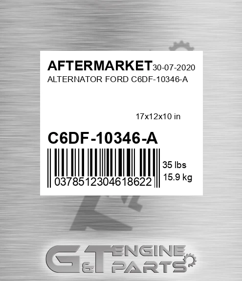C6DF-10346-A Alternator Ford C6df-10346-a for AFTERMARKET