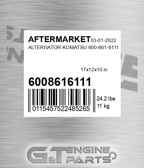 6008616111 Alternator Komatsu