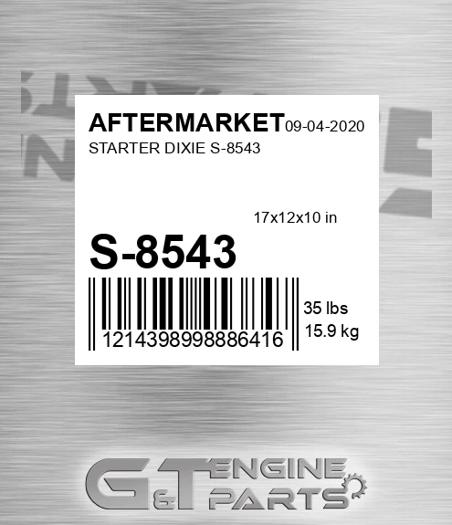 S-8543 Starter Dixie S-8543 for AFTERMARKET