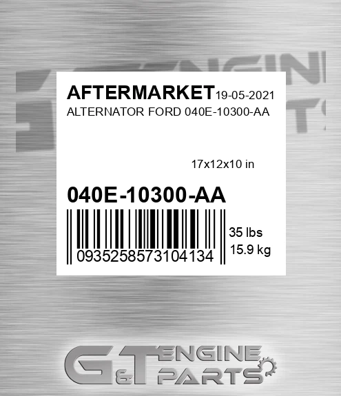 040E-10300-AA Alternator Ford 040e-10300-aa for AFTERMARKET