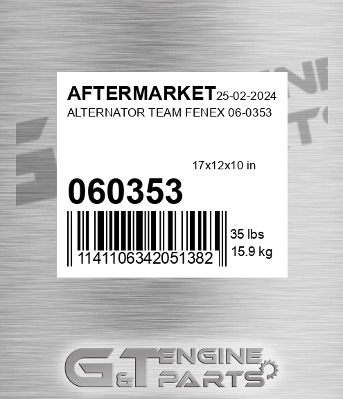 060353 Alternator Team Fenex