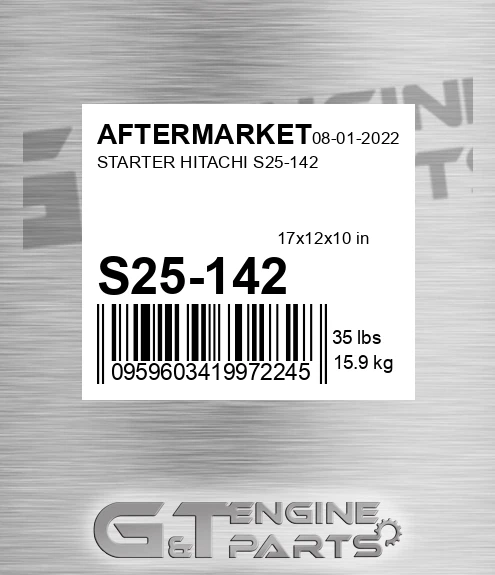 S25-142 Starter Hitachi S25-142 for AFTERMARKET