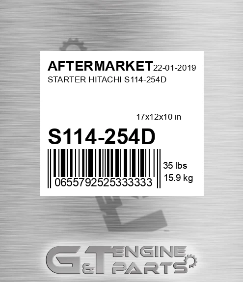 S114-254D Starter Hitachi S114-254d for AFTERMARKET