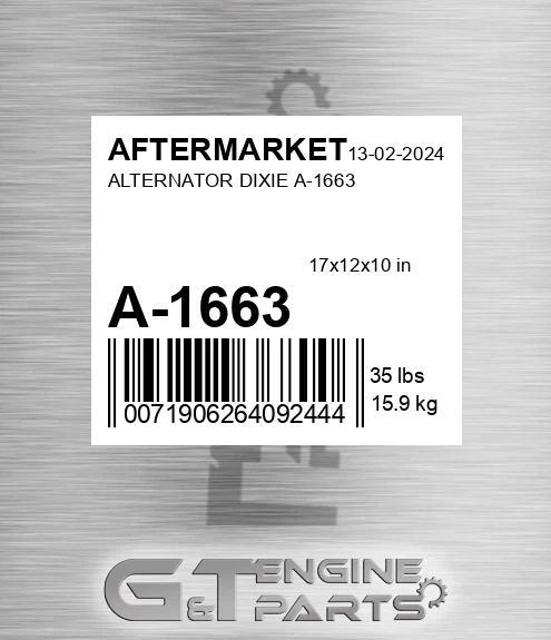 A-1663 Alternator Dixie A-1663