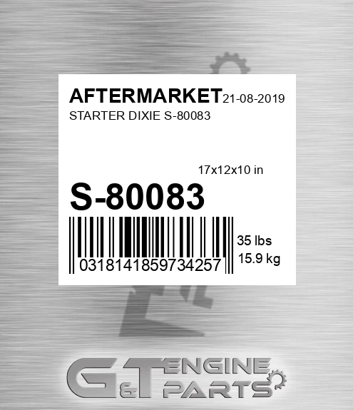 S-80083 Starter Dixie S-80083 for AFTERMARKET