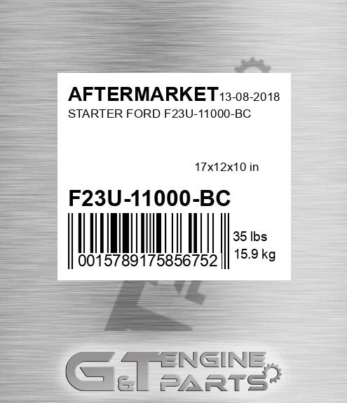 F23U-11000-BC Starter Ford F23u-11000-bc for AFTERMARKET