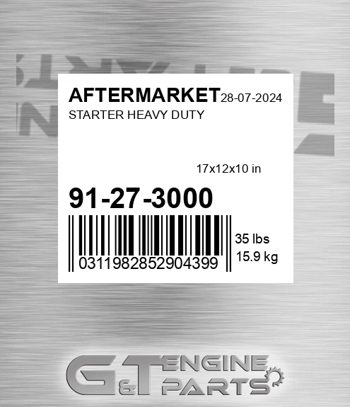 91-27-3000 Starter Heavy Duty for AFTERMARKET