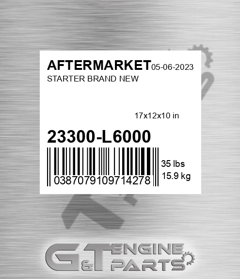23300-L6000 Starter Brand New for AFTERMARKET