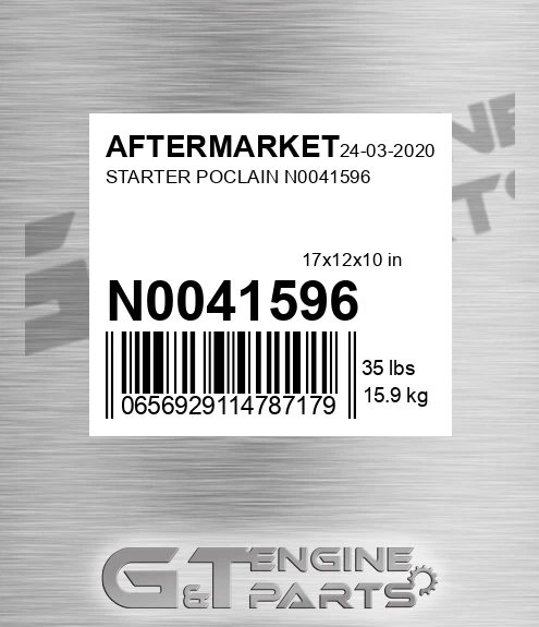 N0041596 Starter Poclain for AFTERMARKET