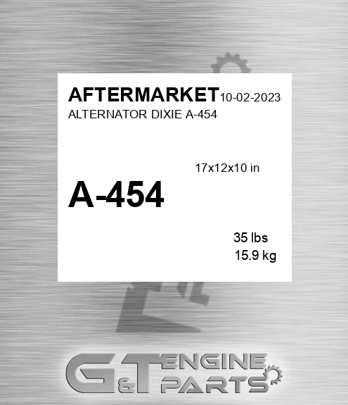 A-454 Alternator Dixie A-454 for AFTERMARKET
