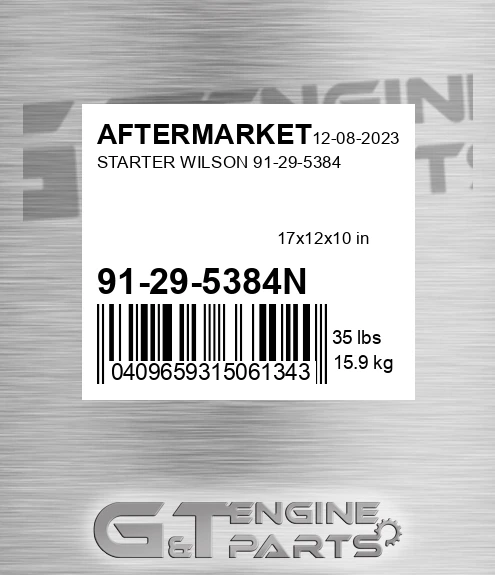 91-29-5384N Starter Wilson 91-29-5384 for AFTERMARKET