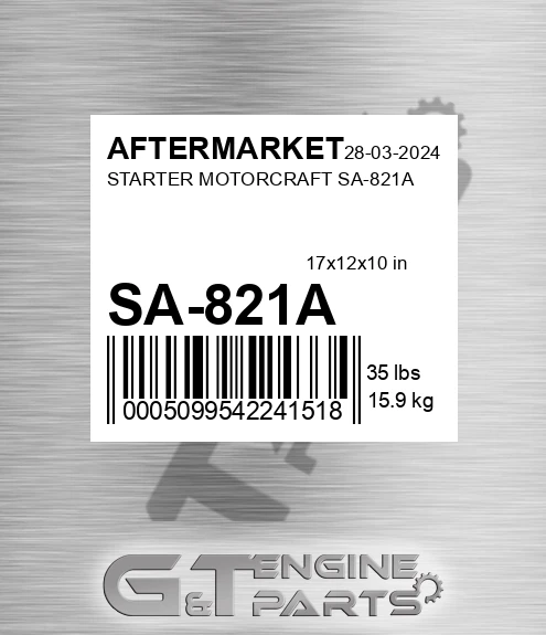 SA-821A Starter Motorcraft Sa-821a for AFTERMARKET