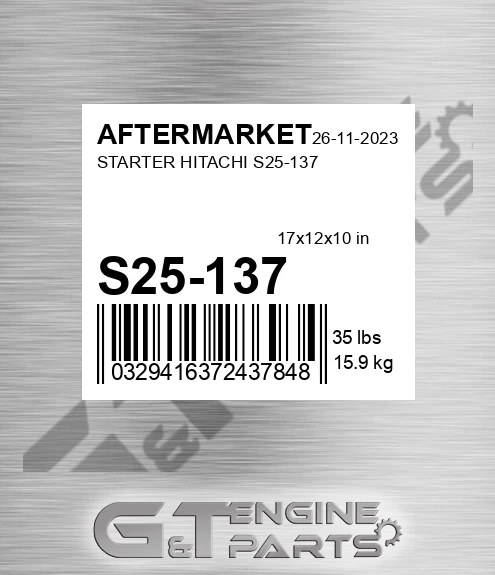 S25-137 Starter Hitachi S25-137 for AFTERMARKET