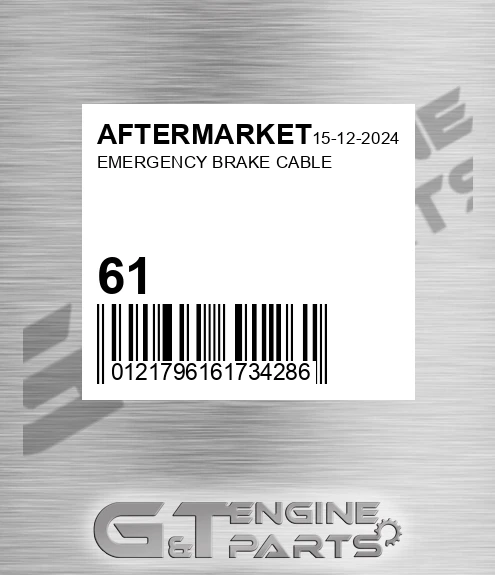 61 Emergency Brake Cable